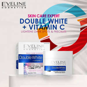 Crema Matifianta de Albire Zi si Noapte Double White Cream Eveline Cosmetics