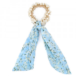 Elastic de Par cu Margele si Bentita Model 'Feel Free' Blue