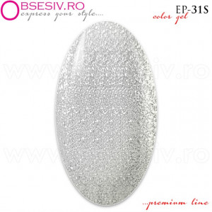 Geluri Colorate Premium Line, Exclusive Nails, Cod EP31S, Gramaj 5ml, Culoare Silver Glamour - Img 2