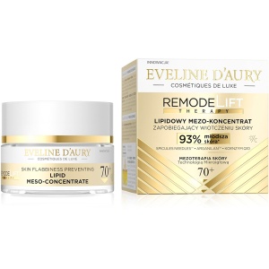 Mezo-Concentrat Lipidic 70+ Eveline D'Aury Cosmétiques de Luxe – cremă premiată pentru densitate și prevenirea lăsării pielii.