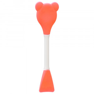 Perie Faciala din Silicon Moale cu Paleta Aplicare din Silicon, Culoare Orange Light