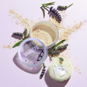 Pudră Machiaj Translucid și Iluminator cu Aplicator - Variete Ultra Fixing Lavender & Squalane Eveline