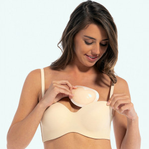 Push-UP cu Silicon Adeziv Sticky Push-UP Culoare Crem