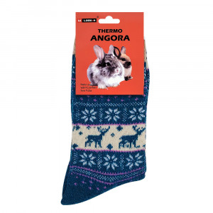 Sosete Calduroase din Mix de Blana Iepure Angora cu Lana de Oaie Model 'Only Joy' Smaragd