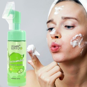 Spuma Demachianta Fata cu Perie din Silicon | Cucumber | Ushas Make-up Remover | Ingrijire Piele