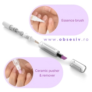 Ulei de Cuticule Creion 2 în 1 cu Dispozitiv Ceramic de Împingere | Hidratare, Îngrijire și Perfecțiune