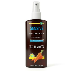 Ulei de Morcov Protector Spray SPF 10 Sensive - Pentru Bronzare Accelerată și Uniformă, 150ml