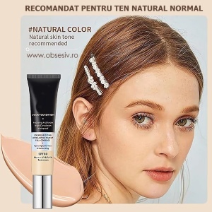 Fond de Ten BB Cream cu SPF50, 02 Natural - Waterproof, Long Lasting, Full Coverage, O'cheal
