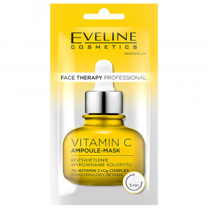 Masca Față Fiolă cu Vitamina C, Iluminare si Aliniere Culoare Ten Eveline Face Therapy