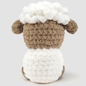 Oiță de Pluș Croșetată Manual 'Puffy Sheep' - Cadou Handmade Pufos și Adorabil