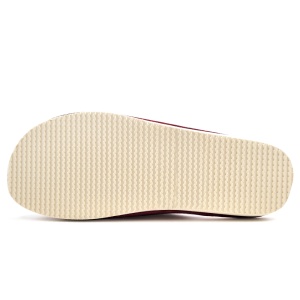 Papuci de Casă din Postav pentru Damă - Bosaco Model 'Paradise Garden' Cream - Prezentare talpă papuci.