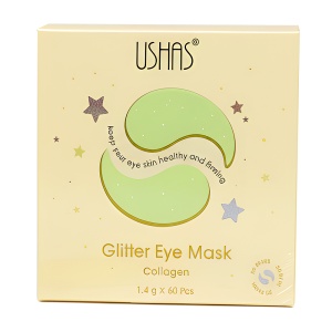 Plasturi pentru Ochi cu Colagen și Glitter Ushas | 60 Plasturi Revitalizanți, Ochi Obosiți