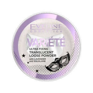 Pudră Machiaj Translucid și Iluminator cu Aplicator - Variete Ultra Fixing Lavender & Squalane Eveline
