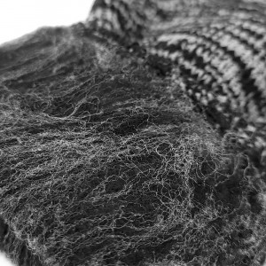 Set 2 Perechi Sosete din Lana de Alpaca Model 'Linear Style' Blue/Gray
