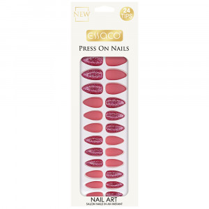 Set 24 Unghii Reutilizabile cu Manichiura Instant, Mystic Pink Shine & Matt