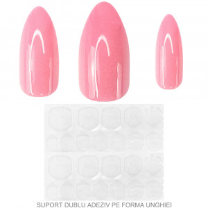 Set 24 Unghii Termocrome Reutilizabile cu Manichiura Instant, Pink Virgins