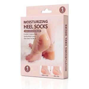 Set Șosete Protecție Călcâie Crăpate cu Gel Hidratant - Mărime Universală, Unisex