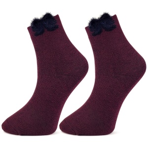 Sosete Groase Set 2 Perechi Model 'Free Flight' Dark Burgundy | Căldură și Eleganță