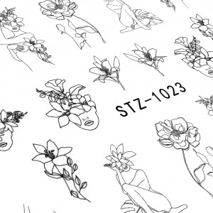 Abtibild Unghii cu Motive Ornamentale Romantice pentru Manichiura No. STZ-1023