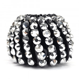 Agrafa de Păr Extensibila cu Pietricele, Model 'Silver Glow'