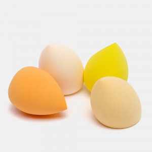 Bureti Machiaj Beautyblender Set 4 Buc. cu Suport si Cutie in Formă de Ursuleț, Yellow