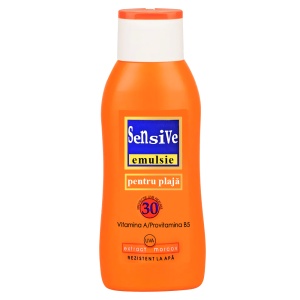 Emulsie pentru Plajă SPF 30 Sensive cu Extract de Morcov, Vitamina A și Provitamina B5 (Rezistentă la Apă), 250ml