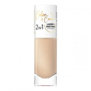 Lac + Balsam Unghii 2in1 cu Protectie Placa Unghiala Color & Care Eveline No 124