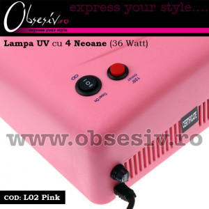 Lampa UV cu 4 Neoane, Ptere 36 Watt, Culoare Roz - Img 4