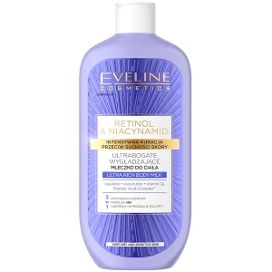 Loțiune de Corp Hidratantă cu Retinol & Niacinamidă Eveline - Efect de Netezire și Fermitate, 350ml