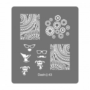 Matrita Metalica Gravata in Profunzime, Cod Dash 43, Placa Stampila Unghii