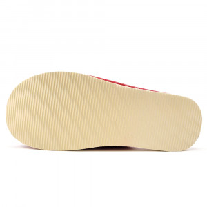 Papuci de Casa din Piele Culoare Crem Marca Tylbut Model 'Simple Red'