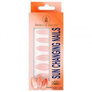 Set 24 Unghii Termocrome Reutilizabile cu Manichiura Instant, Red Pink