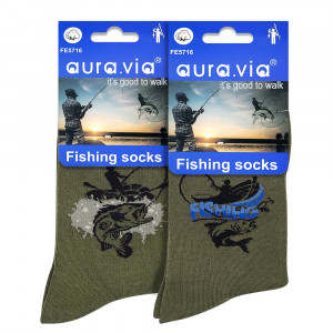Sosete Pescari Set 2 Perechi Model 'Fishing Socks' Culoare Verde Cod 03