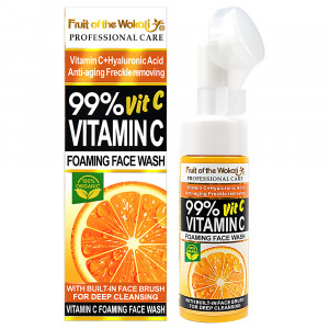 Spumă Curățare Facială 100% Organică cu 99% Vitamina C, Fruit of Wokali