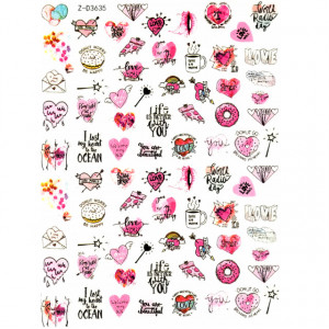 Abtibilde Unghii Culoare Multicolor Model 'Girl Power' No. Z-D3635