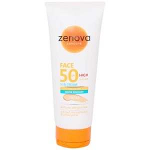 Cremă de Protecție Solară Nuanțatoare pentru Față SPF 50+ Zenova - cu Acid Hialuronic și Rezistență la Apă, 100ml