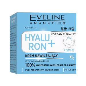 Cremă Hidratantă Ten cu Acid Hialuronic+ Korean Ritual by Eveline | Hidratare Profundă, Piele Uscată