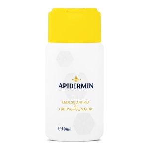 Emulsie Antirid Apidermin cu Lăptișor de Matcă - Curățare Delicată, Regenerare Celulară, 100ml