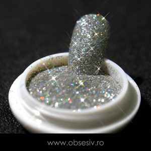 Flash Glitter Sclipici Unghii Obsesiv Culoare Pure Silver Cod 12