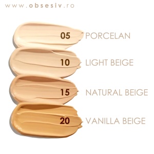Fond de Ten Ser Iluminator cu SPF 25 Christian Laurent 05 Porcelan - Prezentare toate nuantele.
