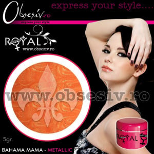Gel colorat unghii Royal Femme BAHAMA MAMA METALLIC (Geluri Profesionale Unghii) - Img 2