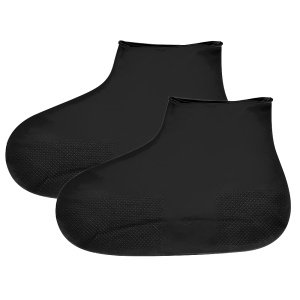 Husă din Latex, Protecție Încălțăminte Reutilizabilă Impermeabilă Anti-Alunecare, Culoare Negru