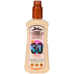 Loțiune de Bronzare Hidratantă SPF 30 Caribbean Bronze - Protecție și Accelerator de Bronz, 200ml