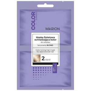 Mască pentru Păr Blond Rece Marion Color Esperto - Neutralizează Nuanța Gălbuie, Efect Platinat, 2 x 20ml