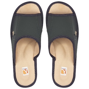 Papuci de Casă Bărbați Bosaco Model 'Summer Luxury' Gray - Piele și Confort Premium