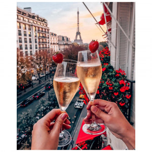 Pictura cu Diamante 5D Kit Complet Model 'In Love with Paris' 40x50cm