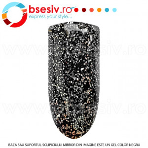 Sclipici Unghii Efect Mirror Culoare Piersica Deschisa Cod SM-3 , Accesorii Nail Art