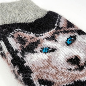 Sosete din Lana Naturala 100% Brand Eluna Model 'Wool Huski'