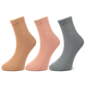 Șosete Călduroase și Extra-Moi din Blană de Nurcă - Set 3 Perechi Model 'Dreamy Fluff'