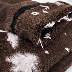 Sosete Groase de Iarnă Set 2 Perechi Model 'Winter Beauty' Brown - Prezentare detaliu șosete pe interior.
